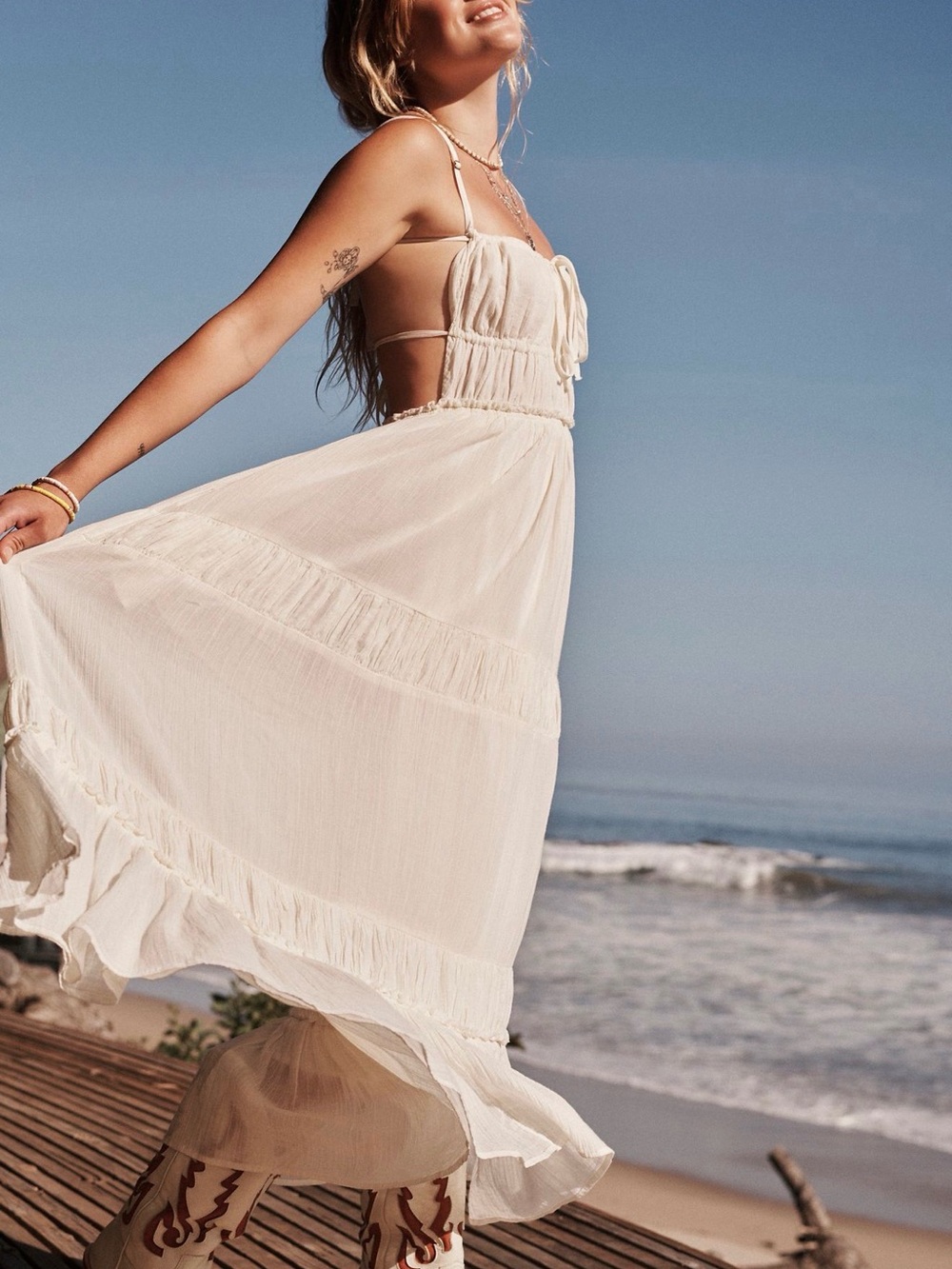 Free People Taking Sides Maxi Dress